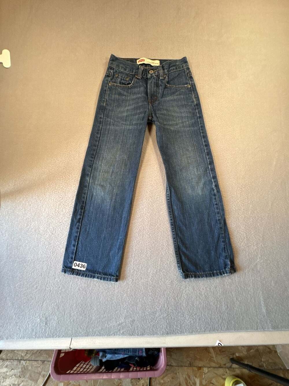 Levi's 569 Loose Straight Jeans Boys 8 Slim Blue Medium Wash Denim